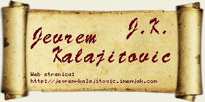 Jevrem Kalajitović vizit kartica